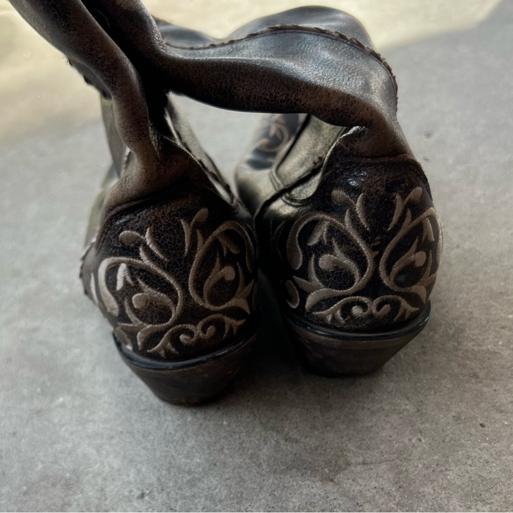 DURANGO CRUSH Women's 8M Embroidered Cowboy Boots 12" Brown Western RD3203 - Picture 7 of 11